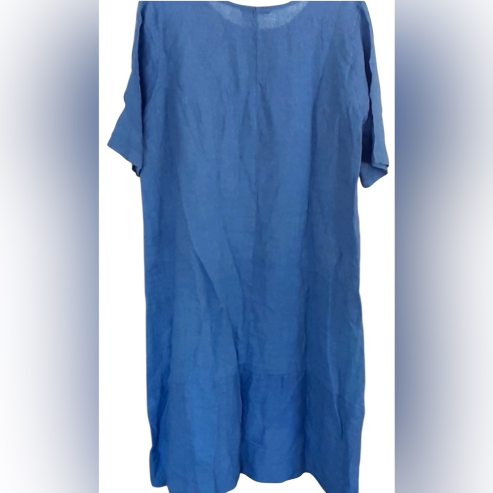 Klasiks Made In Italy Linen Dress Size L Coastal Lightweight Breathable Vaca - Picture 2 of 5